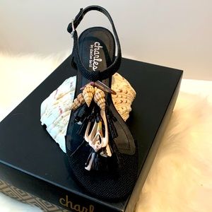 Charles David SEXY BLACK SEASHELL sandals NWB Norstrom